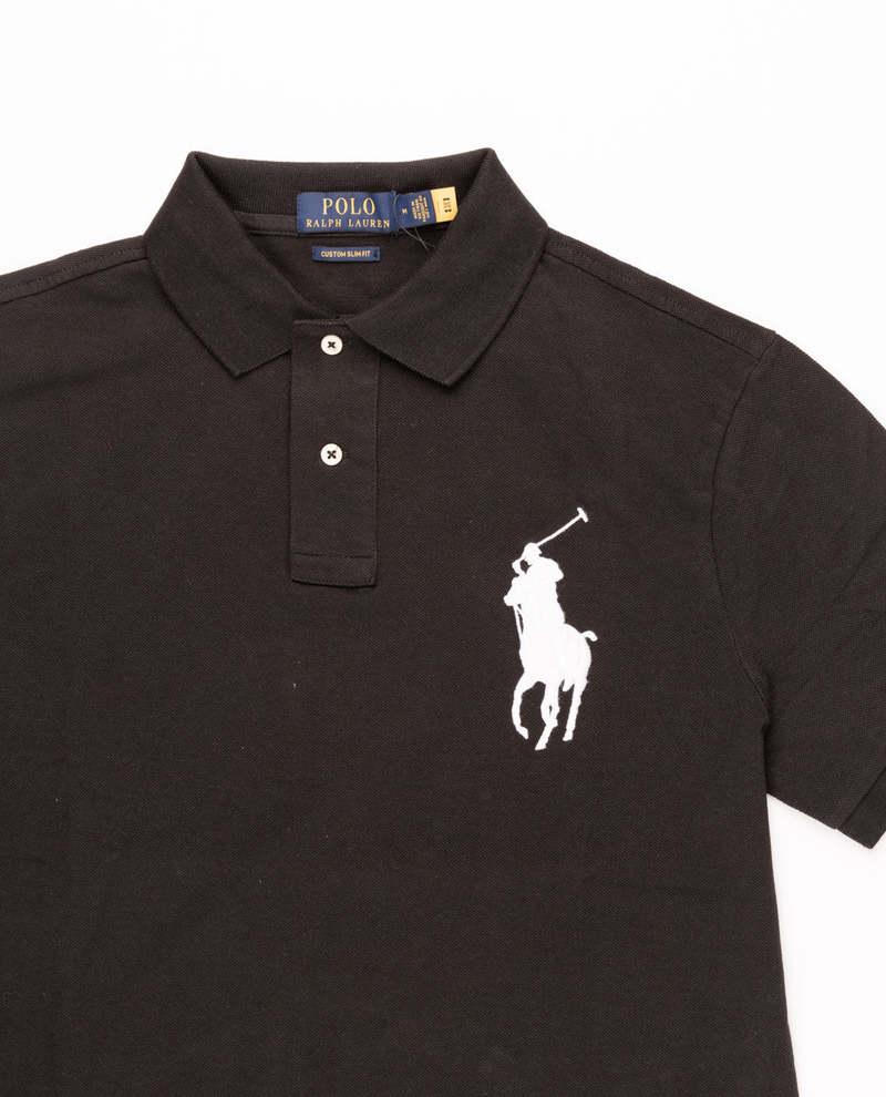 トップス Polo Ralph Lauren Big Pony black Polo Ralph Lauren Big Pony BLACK Polo Shirt EUC LARGE CUSTOM
