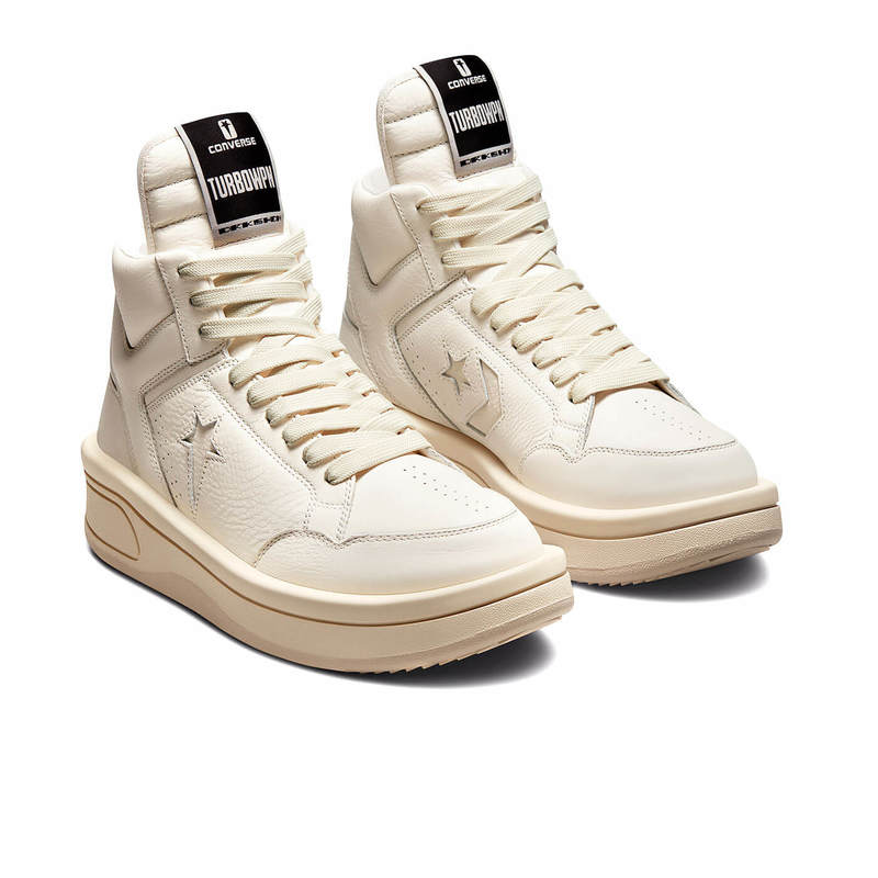 Rick Owens DRKSHDW Turbowpn Mid Sneakers - White | Garmentory