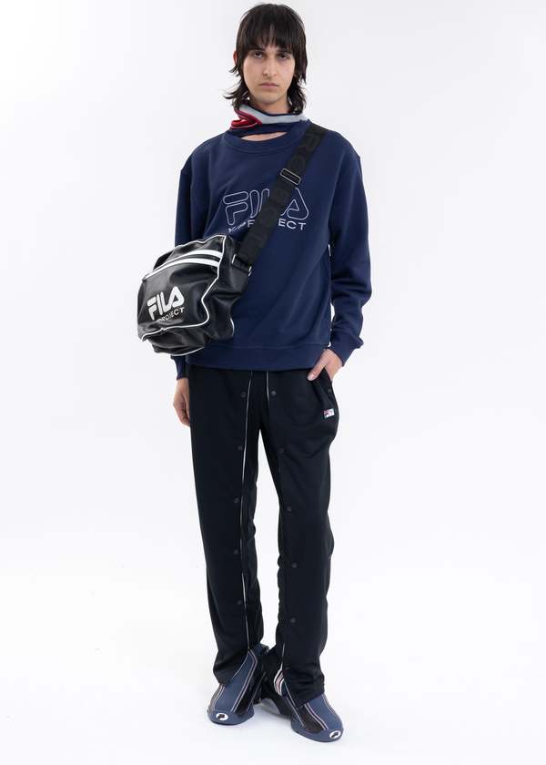 Y/PROJECT X FILA THREE COLLAR Sweater - Navy | Garmentory