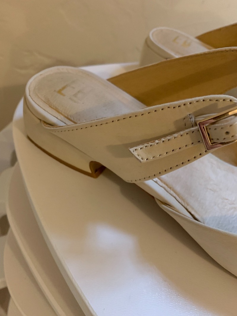 Harper Ecru Nubuck Leather Mid-Heels