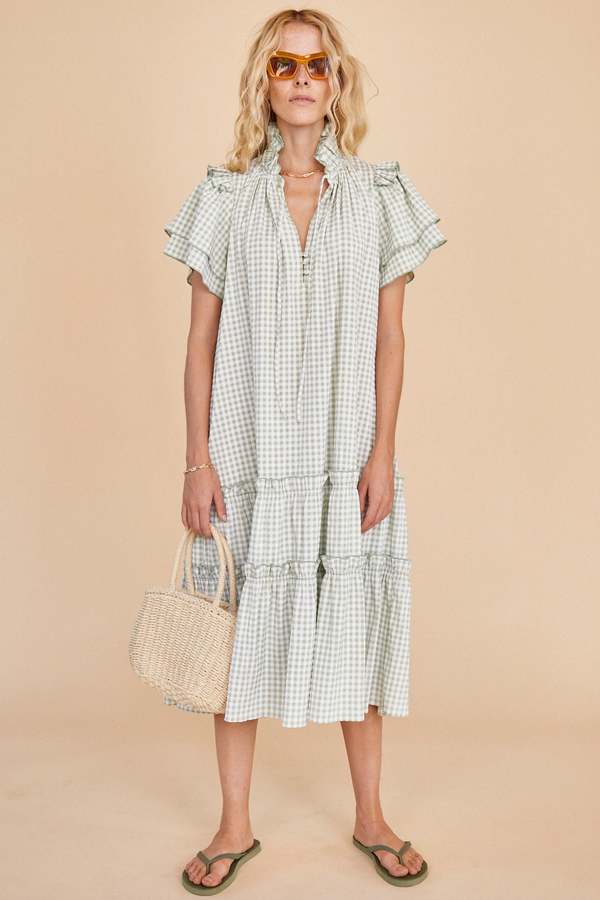 EQUATION Hunter Bell Matthews Dress GREEN on Garmentory