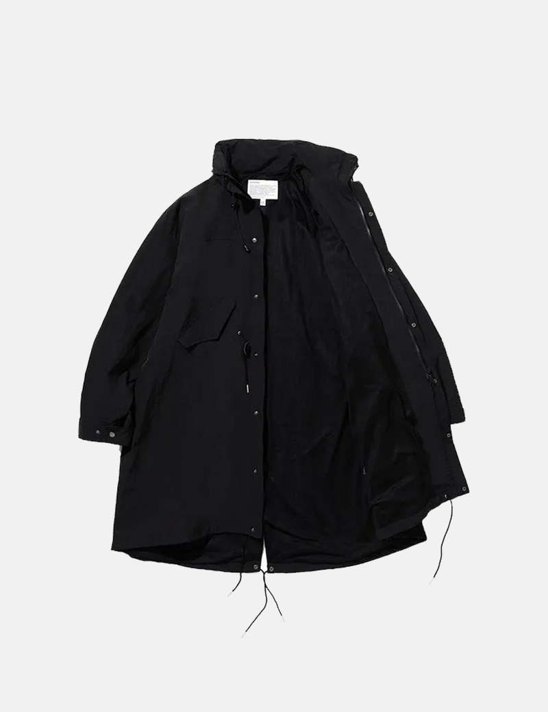 Oversized Fishtail Acne Studios Fishtail Parka Black/Navy À