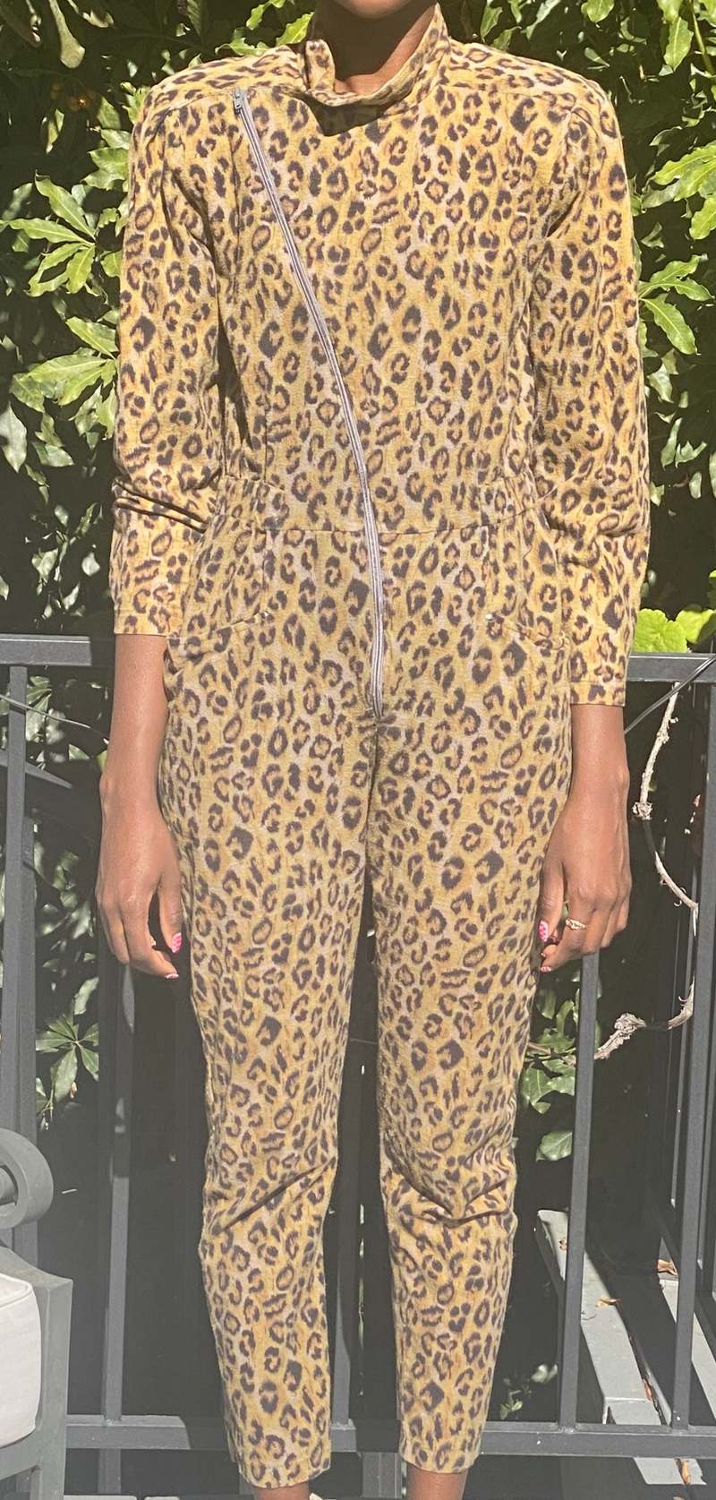 パンツ PARACHUTE HARRY PARNASS NICOLA PELLY Vintage Parachute Harry Parnass Nicola Pelly Jumpsuit - Leopard