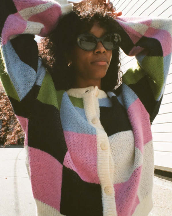 Lisa Says Gah Lauda Cardigan - Ocean Check | Garmentory