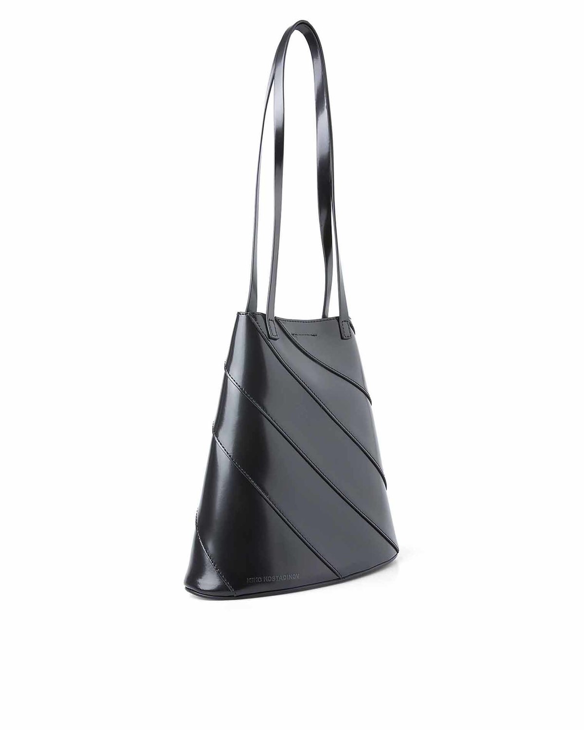 Kiko Kostadinov Twisted Leather Mini Shoulder Bag - Black | Garmentory