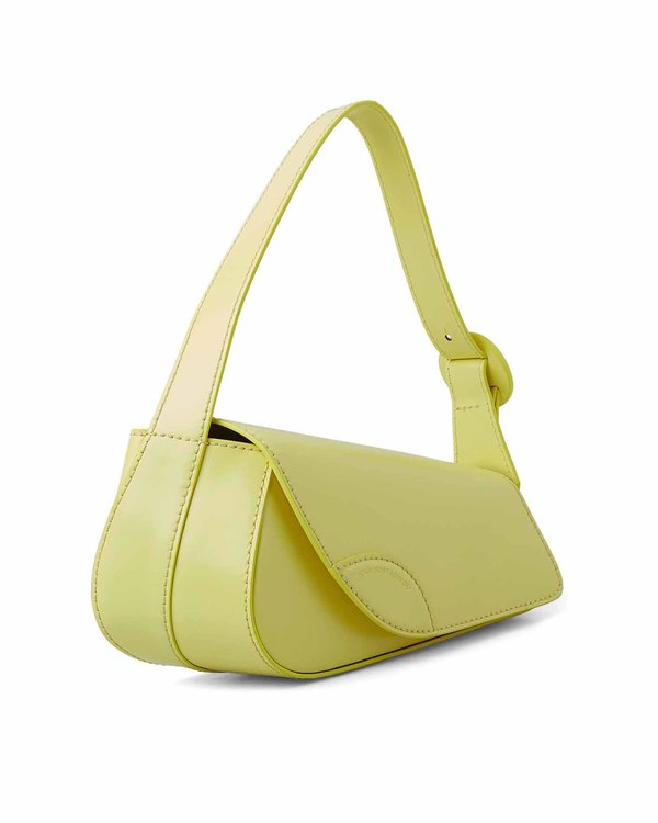 Kiko Kostadinov Trivia Leather Shoulder Bag - Yellow | Garmentory