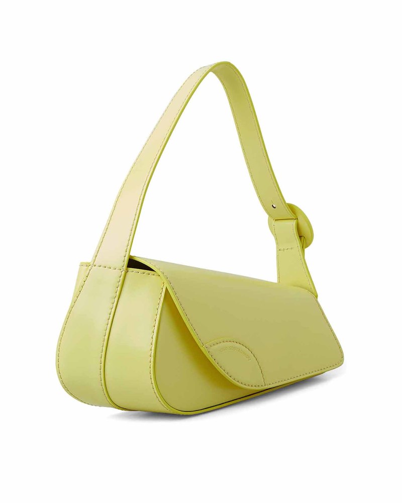 Kiko Kostadinov Trivia Leather Shoulder Bag - Yellow | Garmentory