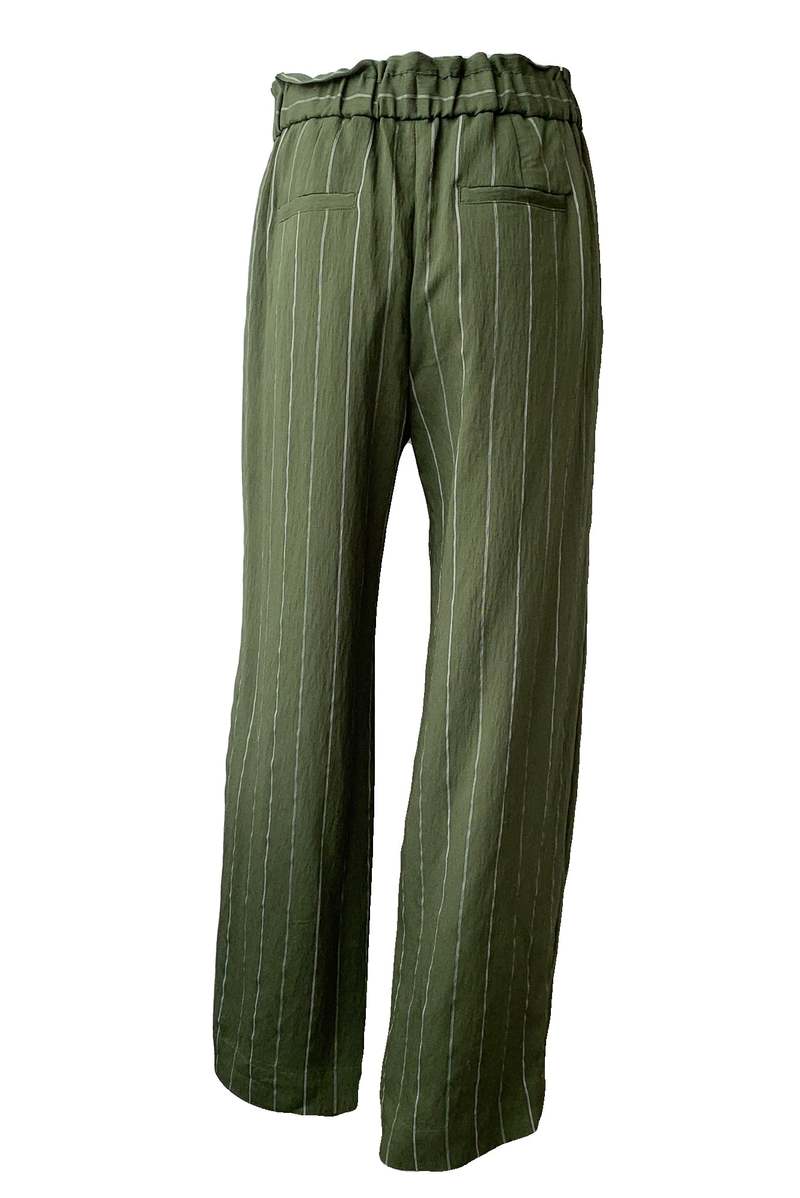 Vince Striped Pants VINCE Soft Stripe Belted Pull On Pants