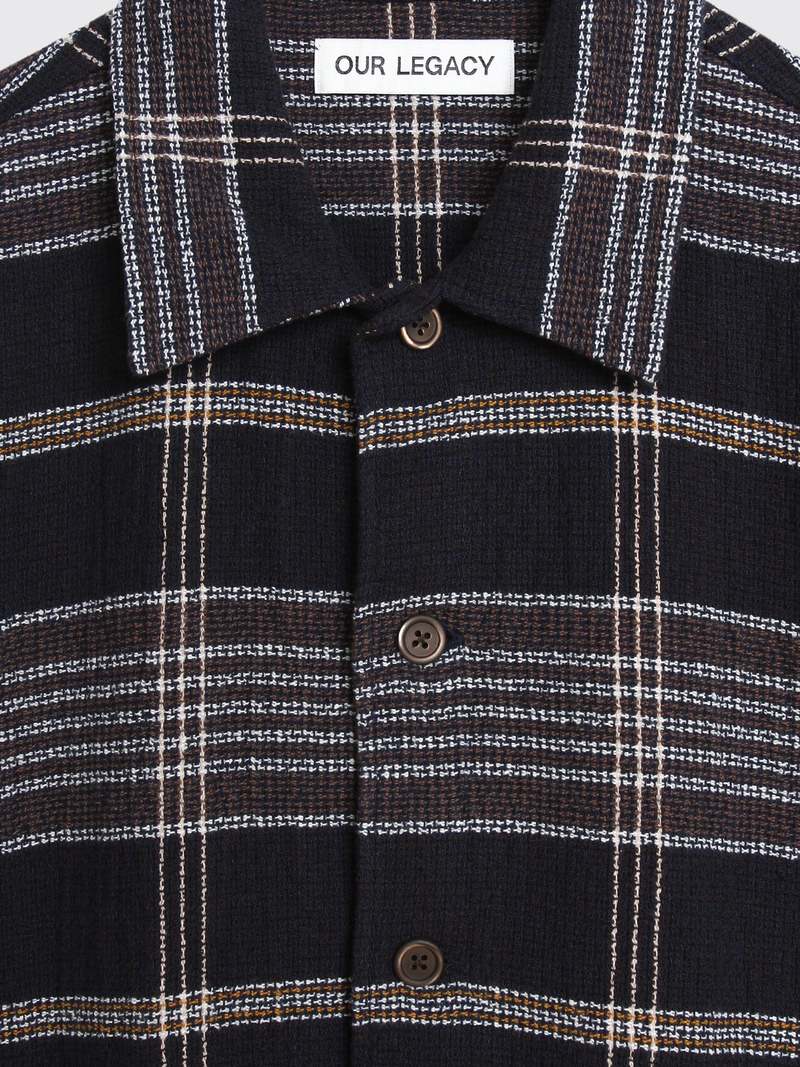 Our Legacy Elder Shirt Shortsleeve - Navy Summer Plaid