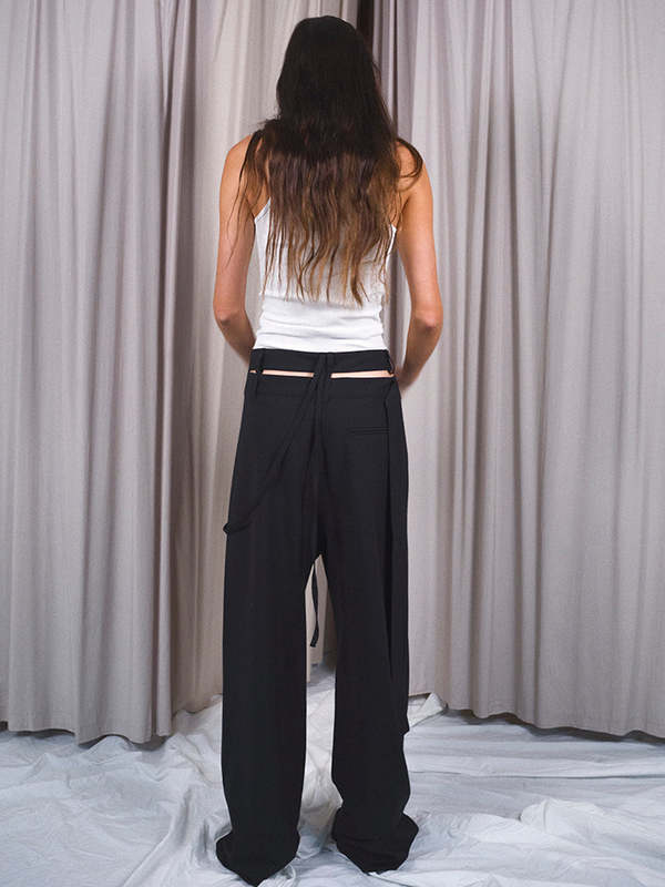 Ottolinger Signature Wrap Suit Trousers - Black | Garmentory