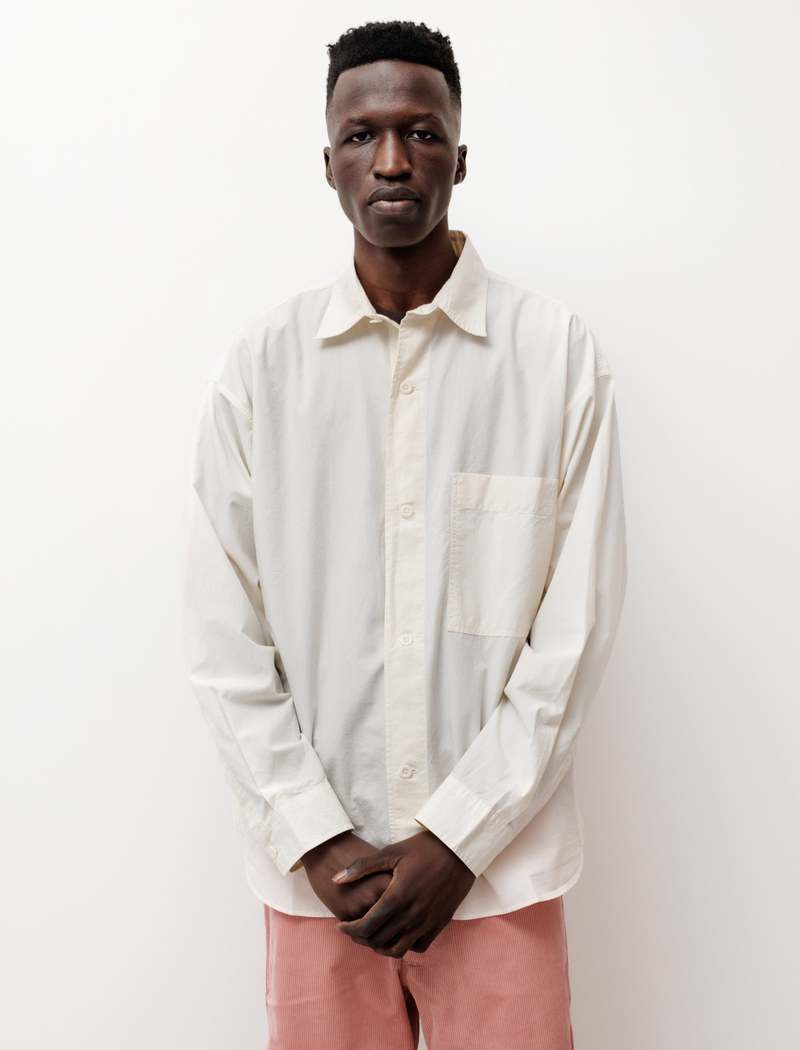 Margaret Howell Oversized Poplin Work Shirt - Natural | Garmentory