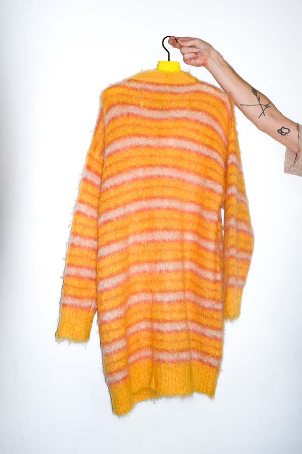 トップス S.F.C. MOHAIR CARDIGAN / Mustard WEEKEND MAX MARA Oversized rib-knit mohair cardigan | Harvey