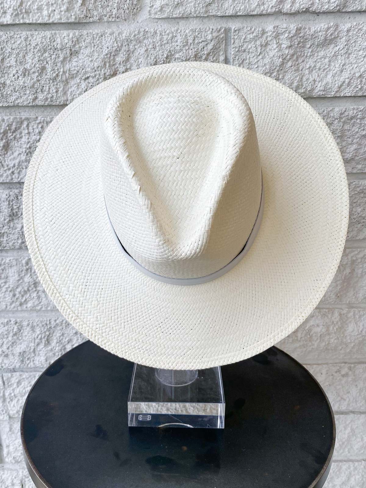 Janessa Leone Hamilton Hat: Wide-Brim Straw Fedora Janessa Leone Felix - Black | James Perse Los Angeles main image 2