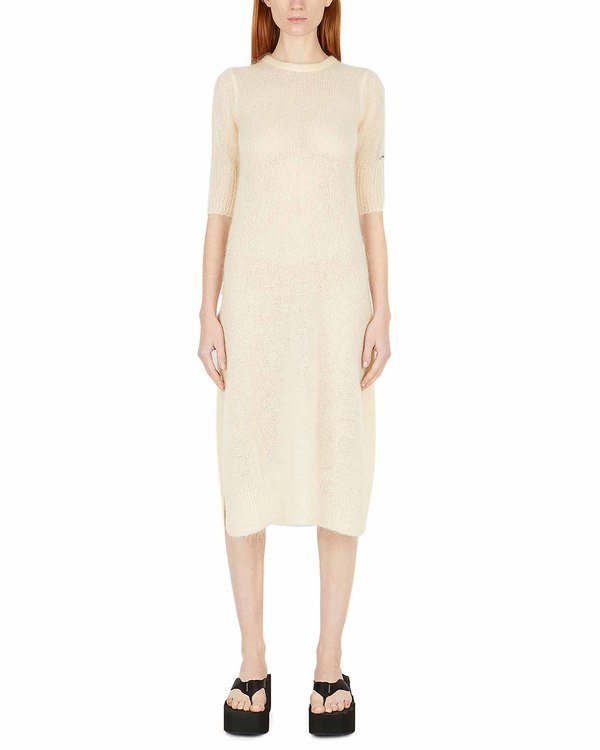 Ganni Dress with Open Back - Beige | Garmentory