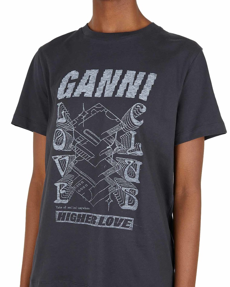 Ganni Higher Love Print T-Shirt | Garmentory