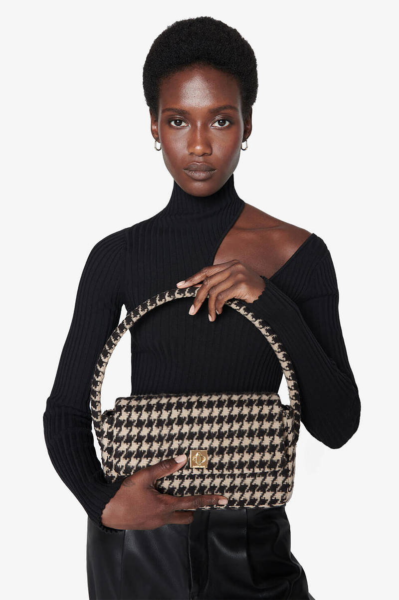 Anine Bing Nico Bag - Houndstooth | Garmentory