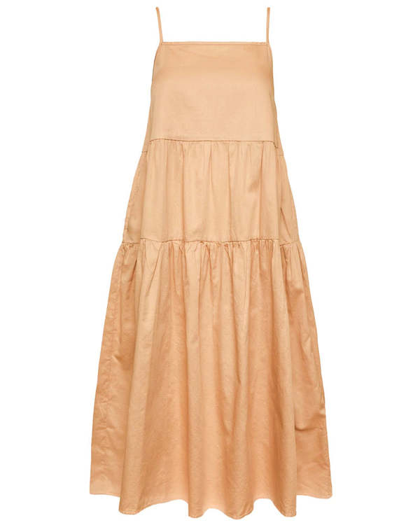 enza costa cotton tiered dress Enza Costa Cool Cotton Strappy Tiered Dress