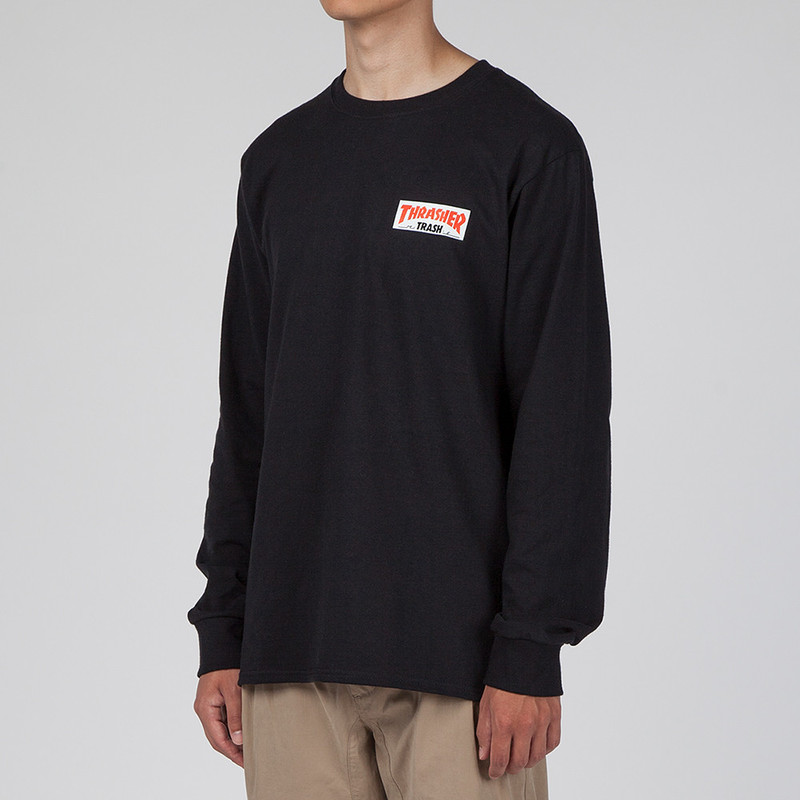 FUCKING AWESOME X THRASHER TRASH ME LONG SLEEVE T-SHIRT - BLACK