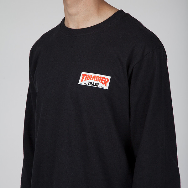 FUCKING AWESOME X THRASHER TRASH ME LONG SLEEVE T-SHIRT - BLACK 