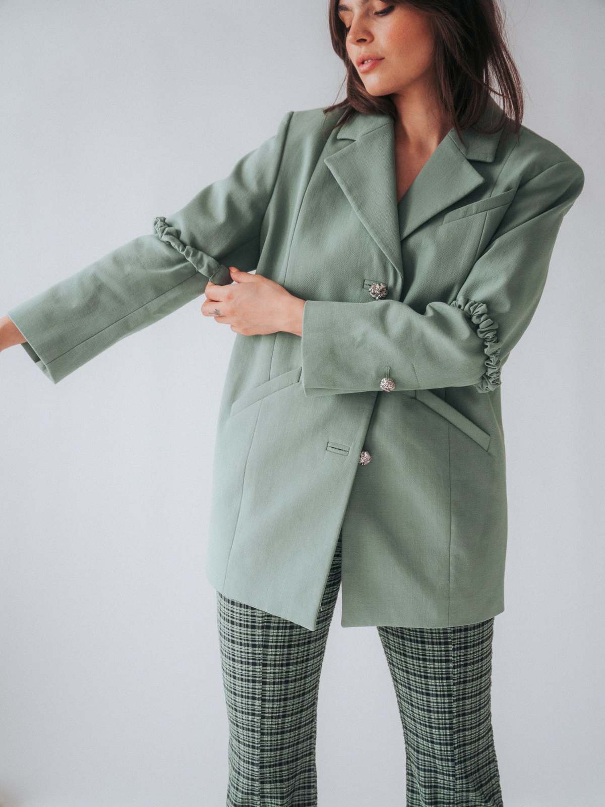 Ganni Oversized Blazer - Green Bay | Garmentory