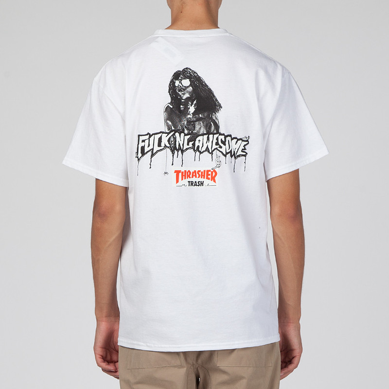 FUCKING AWESOME X THRASHER TRASH ME T-SHIRT - WHITE | Garmentory