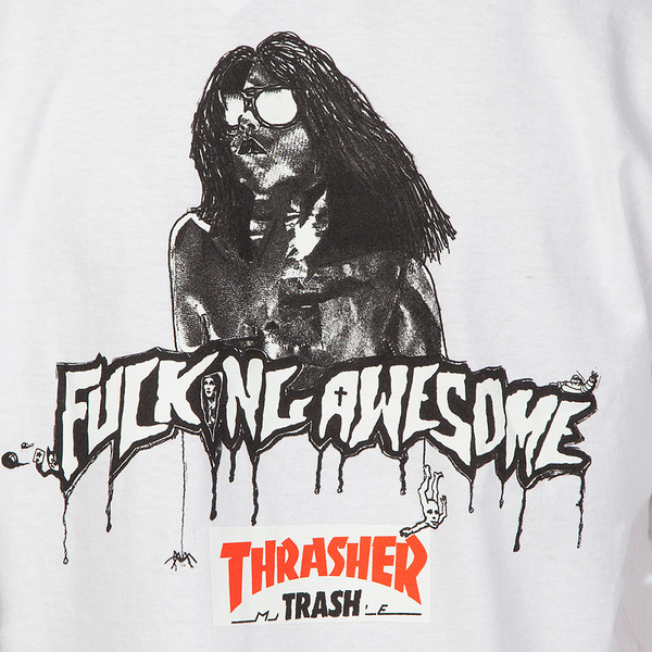 FUCKING AWESOME X THRASHER TRASH ME T-SHIRT - WHITE | Garmentory