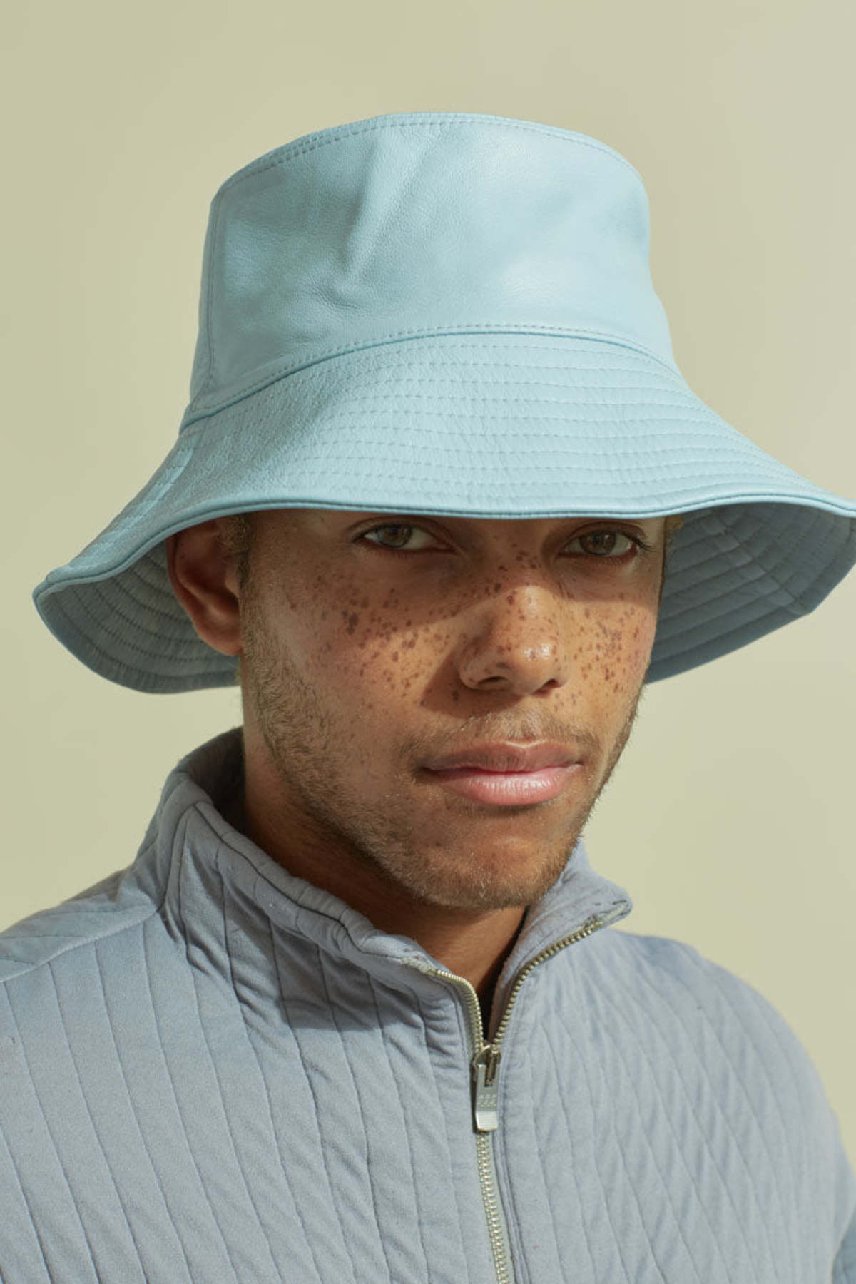 CLYDE Lambskin Ebi Bucket Hat Clyde Lambskin Ebi Bucket Hat - Bone | Garmentory main image 3