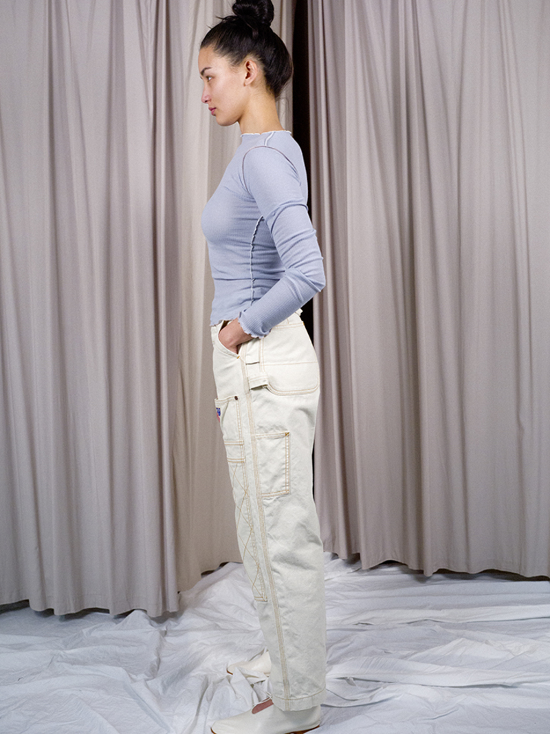 Baserange Vein Long Sleeve Tee In Bow Blue