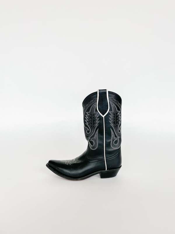 Contrast Stitching Leather Boot main image 1
