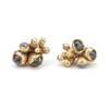 Ruth Tomlinson Grey Cluster Diamond Earrings - Gold - Thumbnail 1