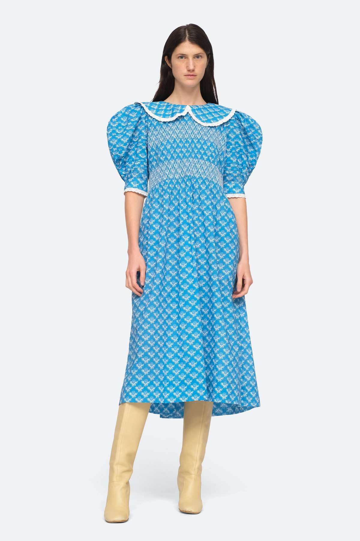 knee length dresses for ladies Marine Layer Annika Midi Dress