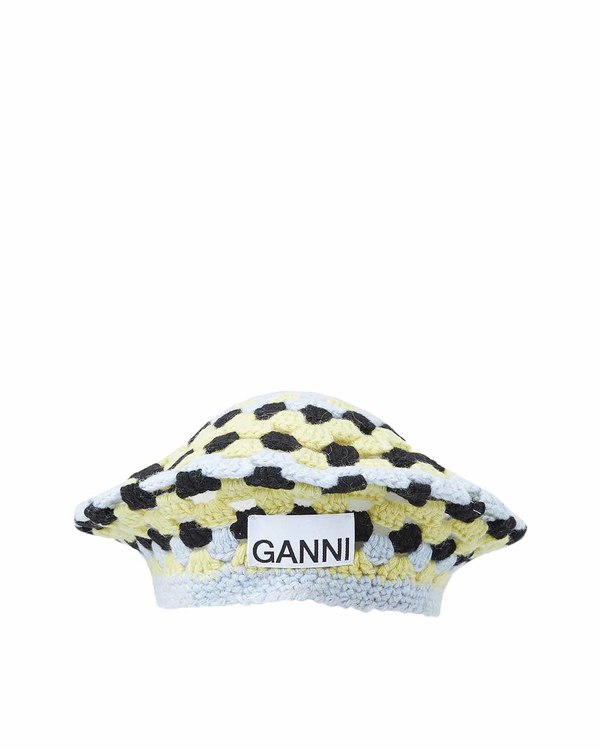 Ganni Crochet Beret Hat Multicolor Garmentory - Main Image