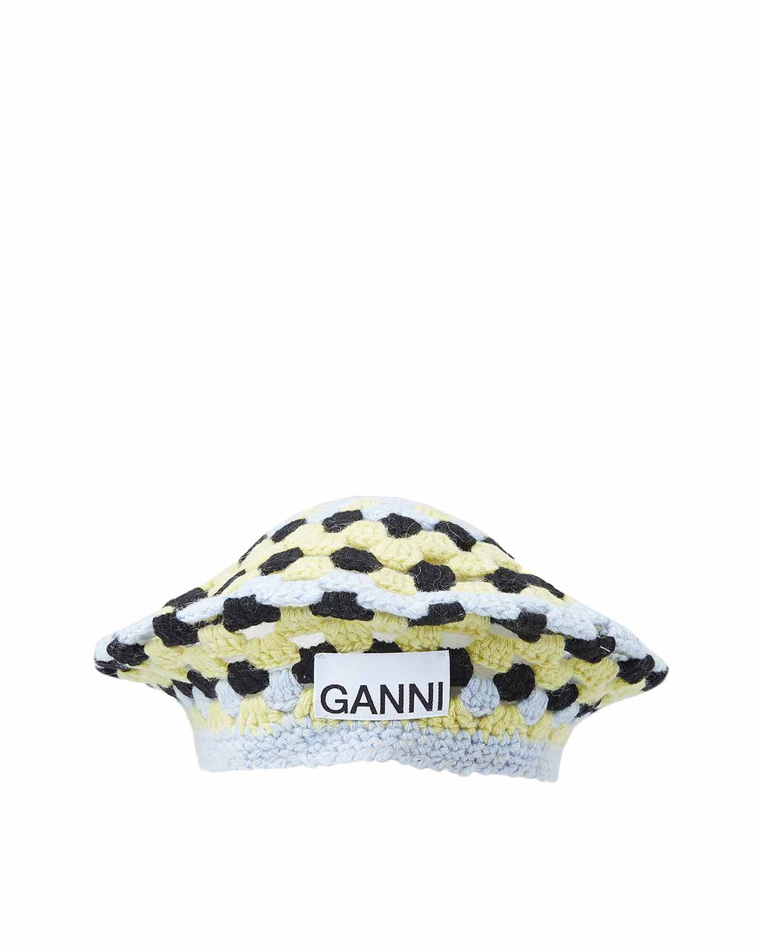 ganni crochet beret
