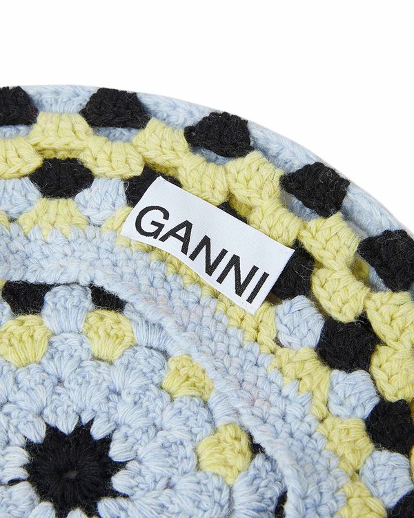 Ganni Crochet Beret Hat - Multicolor 