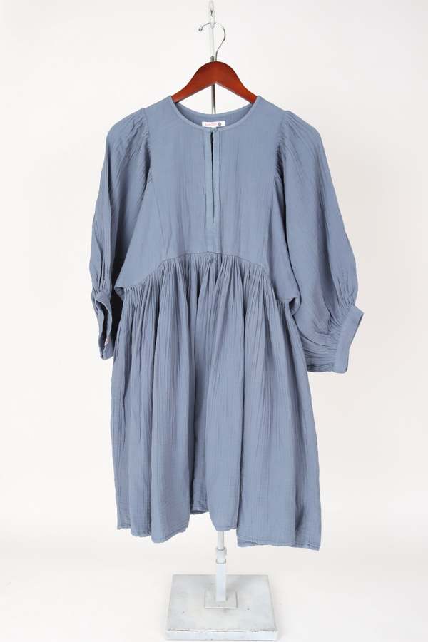 sundry boho tunic dress Sundry Boho Tunic Dress - Slate Blue
