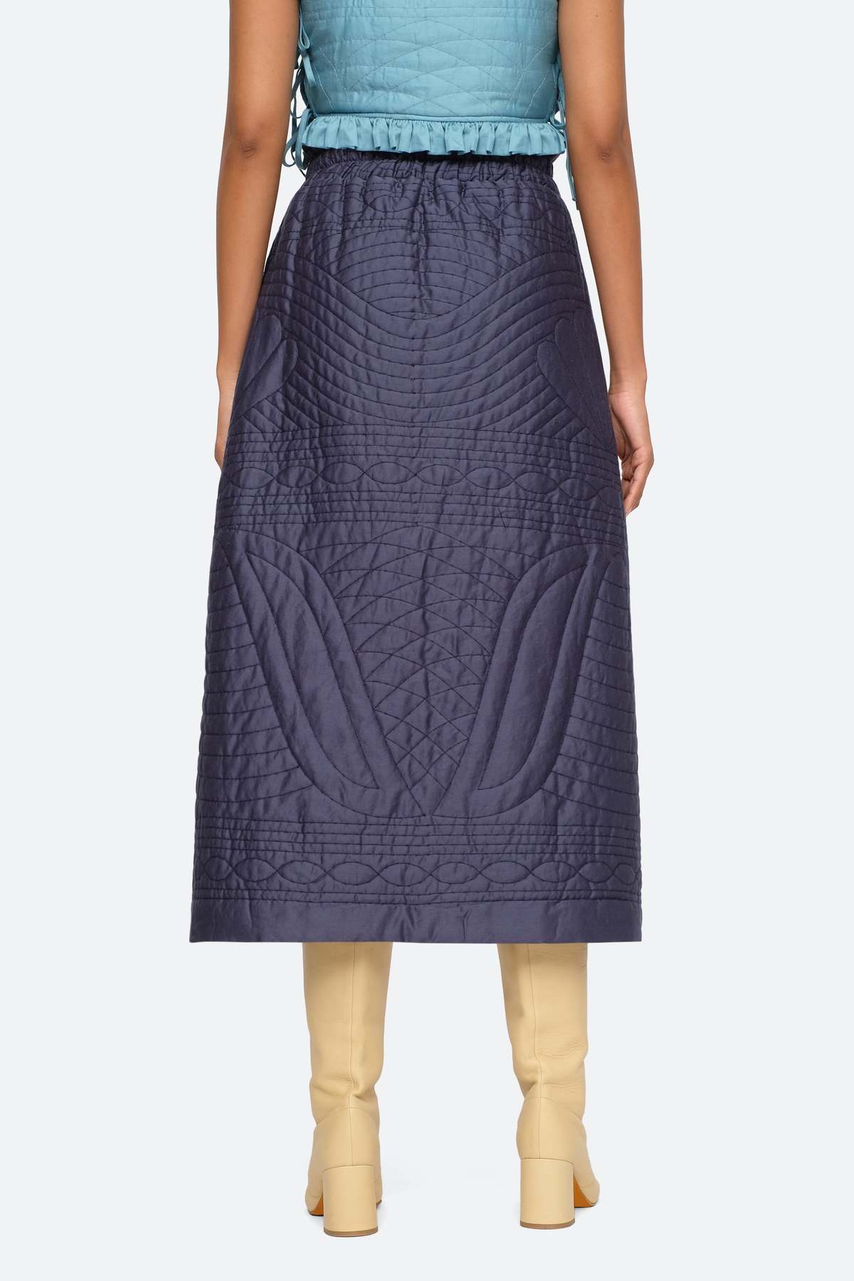 Sea NY Sasha Skirt - Navy/Moss | Garmentory