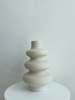 Ri-Ri-Ku Triple Wave Ceramic Vase - White - Thumbnail 2