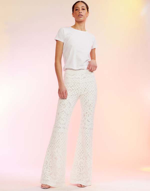 Cynthia Rowley Lace Fit and Flare Pants 