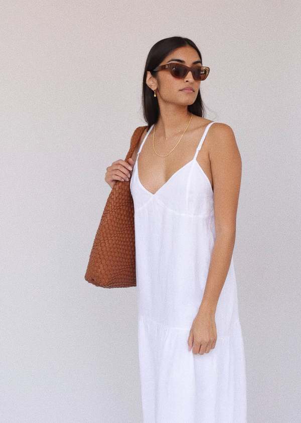 sachin and babi light blue dress Explore Feelings Linen Blend Mini Dress White main image 0