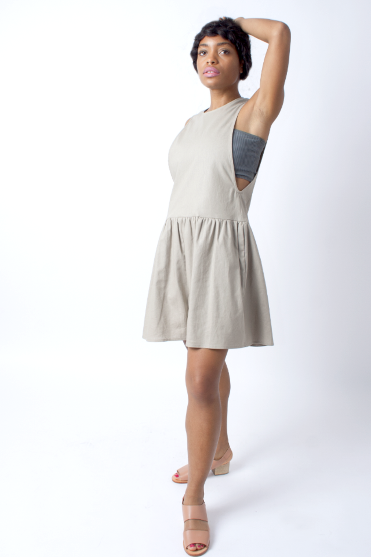 In God We Trust Saddle Romper - Tan - Image 1 of 11