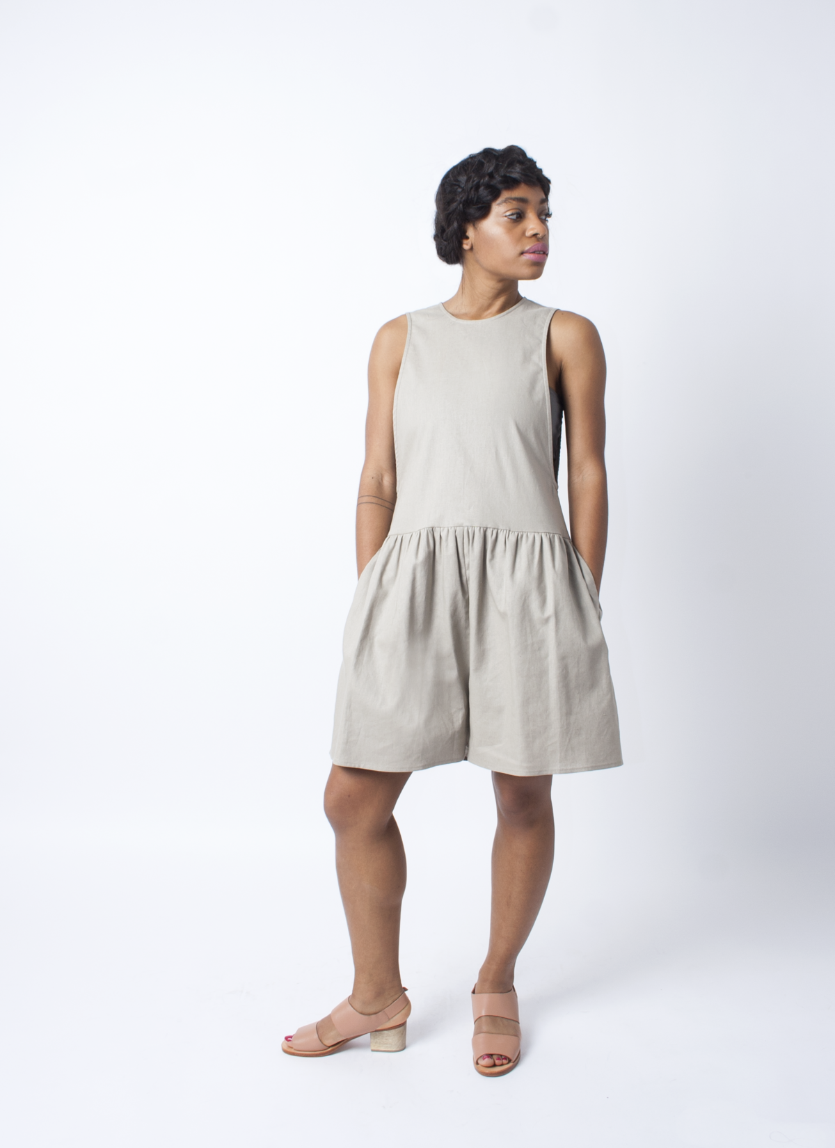 In God We Trust Saddle Romper - Tan - Image 2 of 11