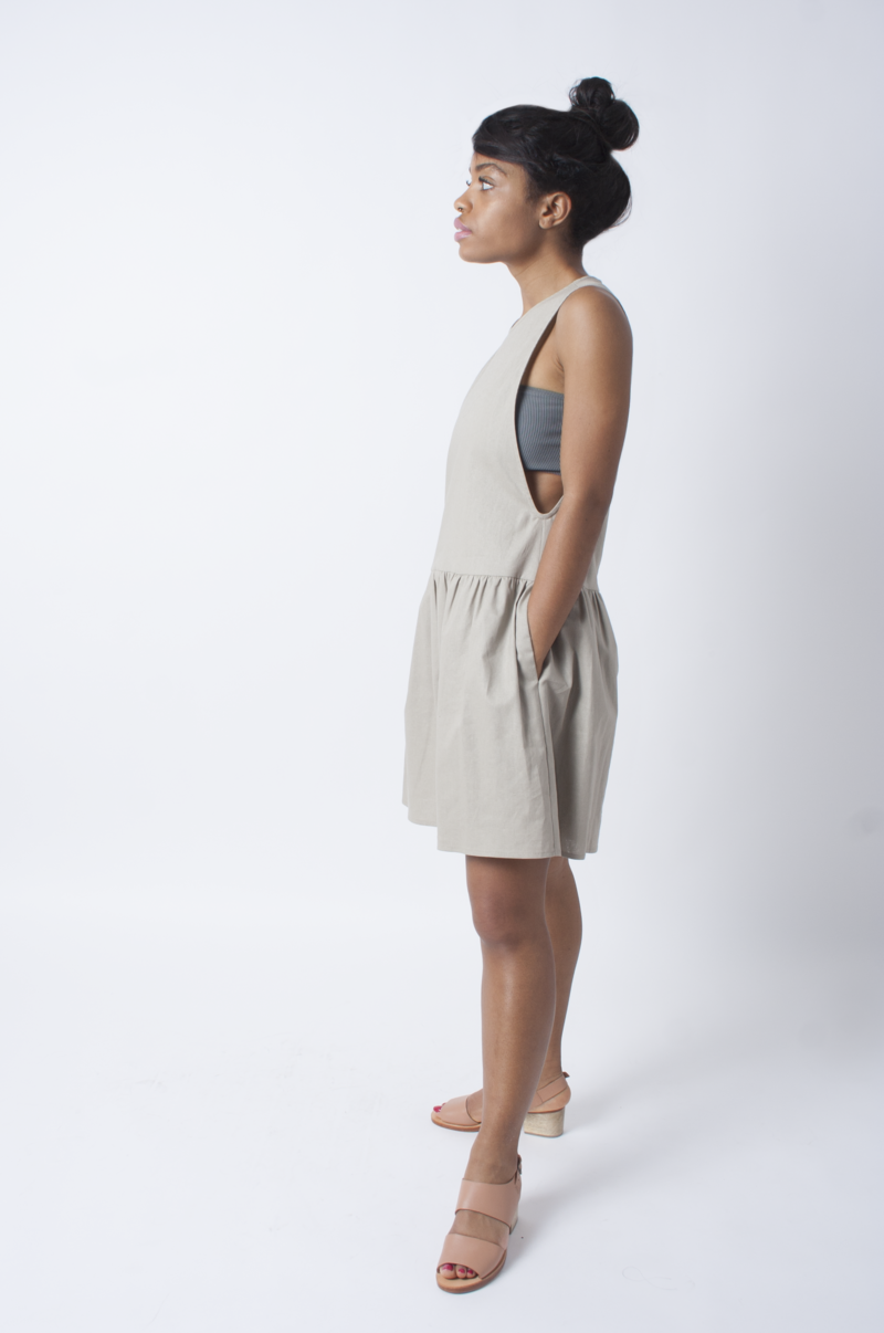 In God We Trust Saddle Romper - Tan