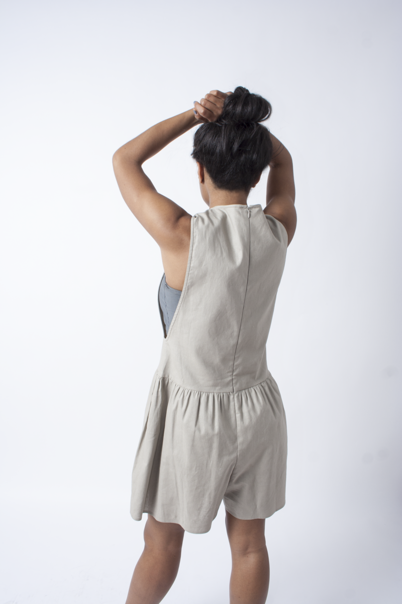 In God We Trust Saddle Romper - Tan