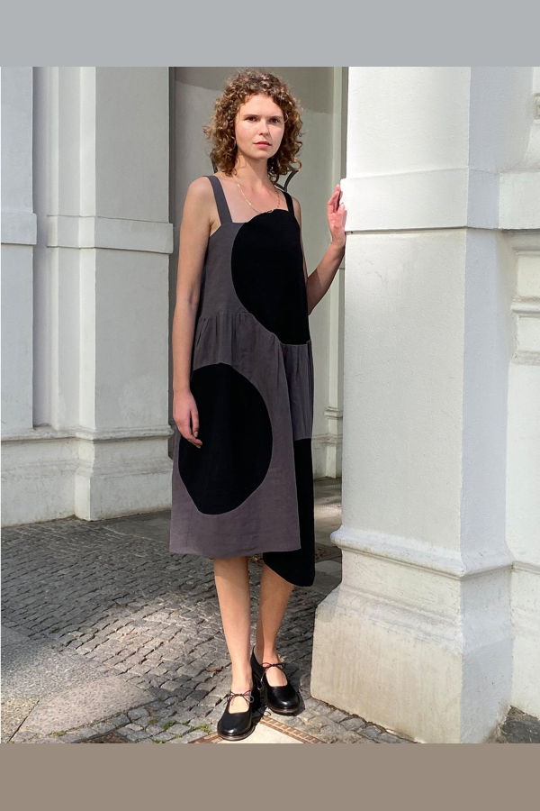 Correll Correll Olka dress - Copper/Grape