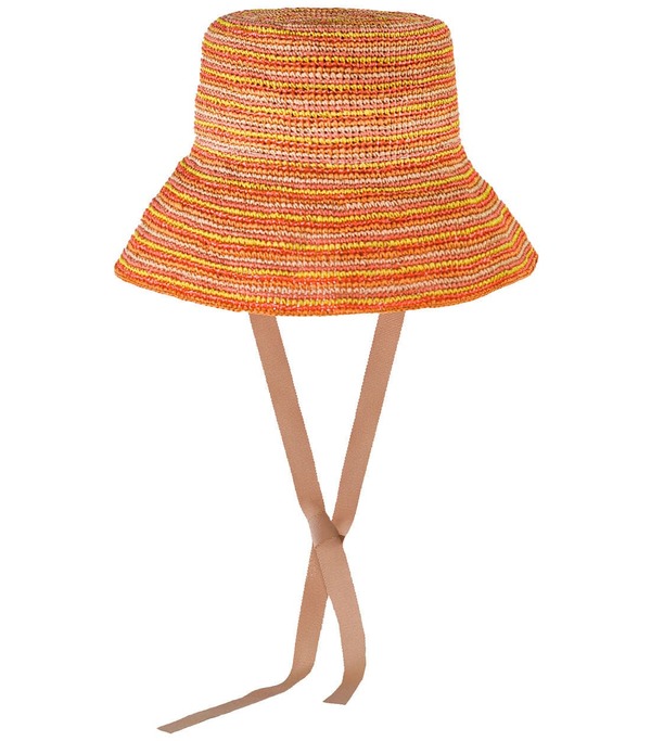 SENSI STUDIO Trinado Crochet Lampshade Hat - orange | Garmentory display picture 3