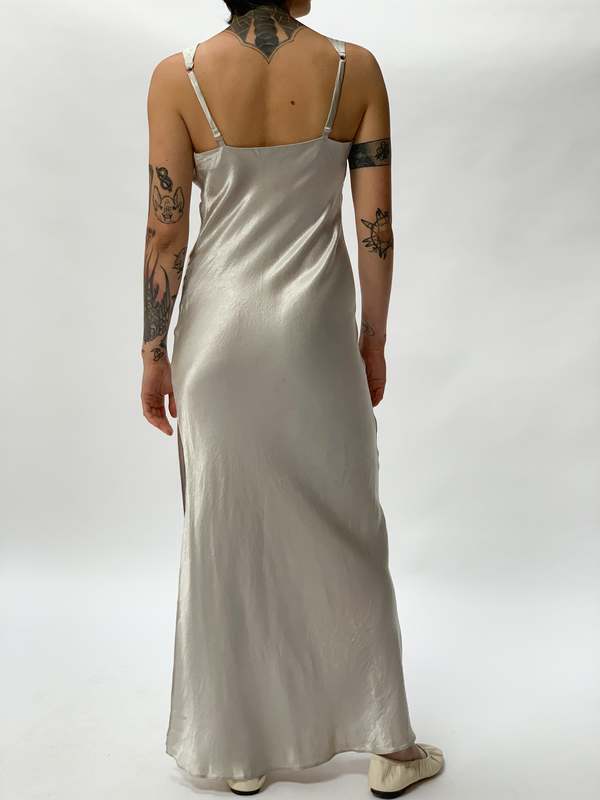 Vintage Bias Cut Dress - Silver | Garmentory Vintage Bias Cut Dress - Silver | Garmentory
