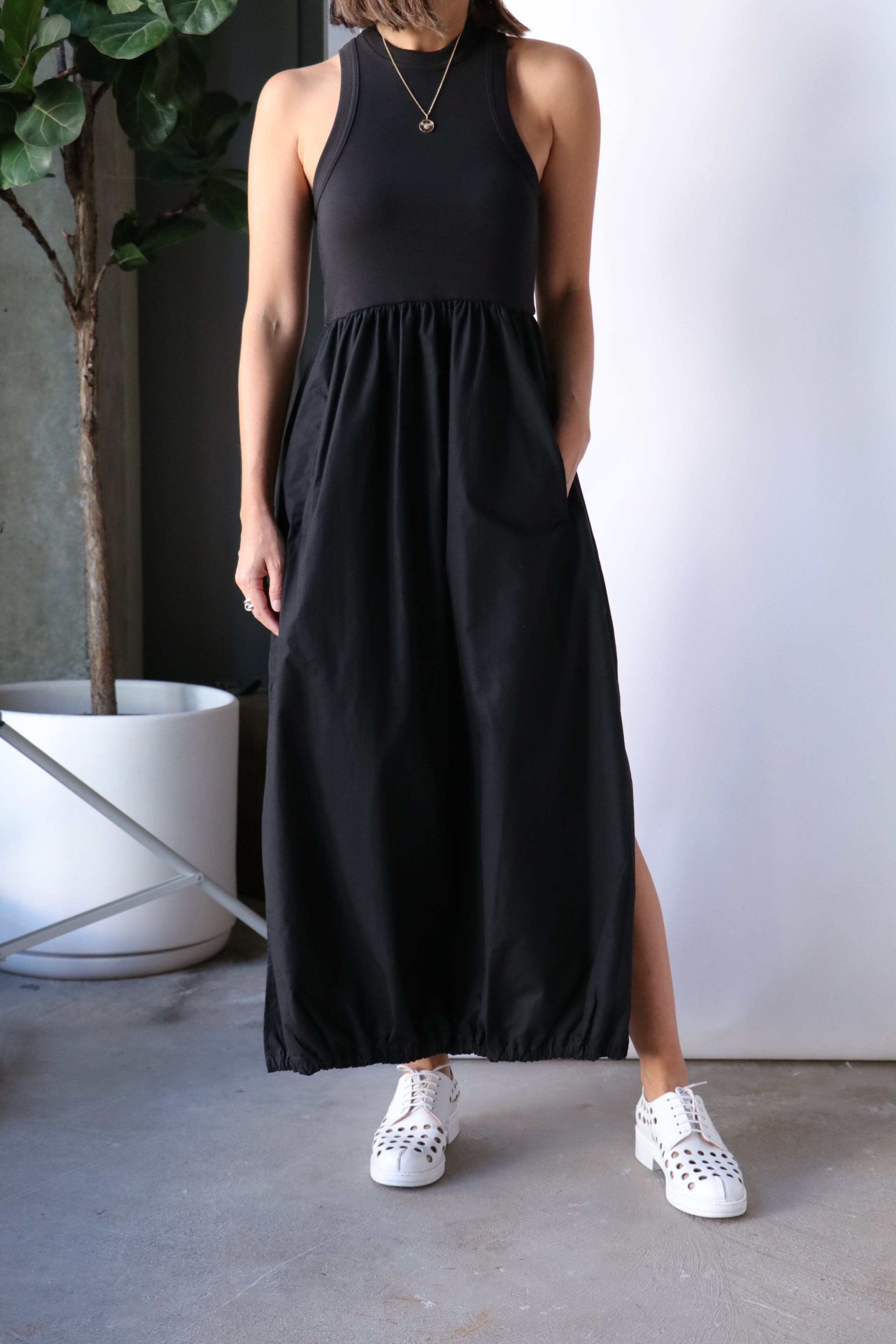 tibi ribbed tank balloon dress Tibi Ribbed Tank Balloon Dress