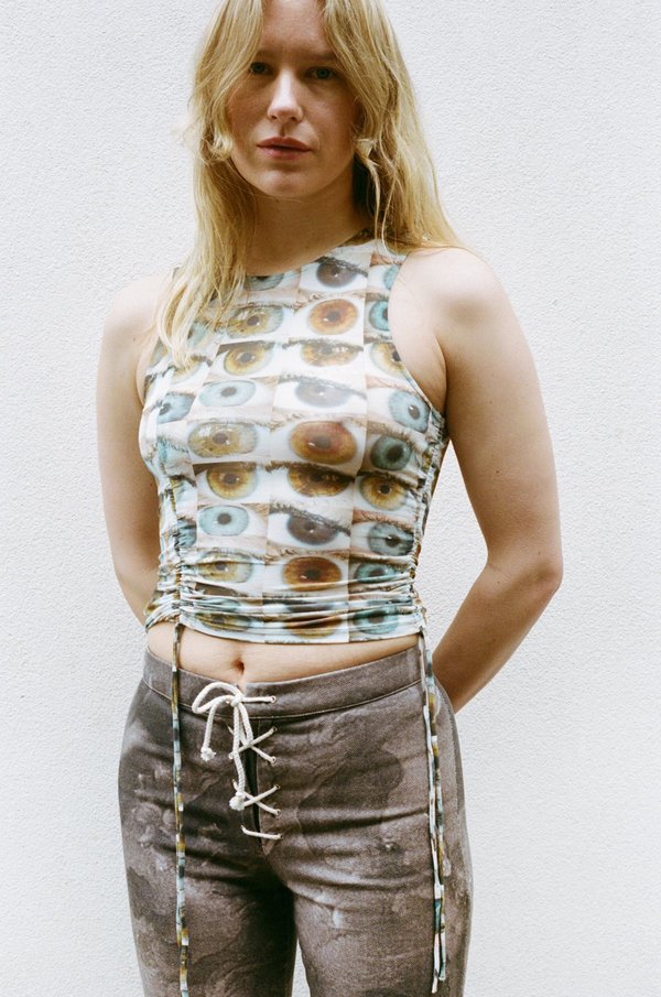 PALOMA WOOL Baviera Eye Print Top - Ecru | Garmentory