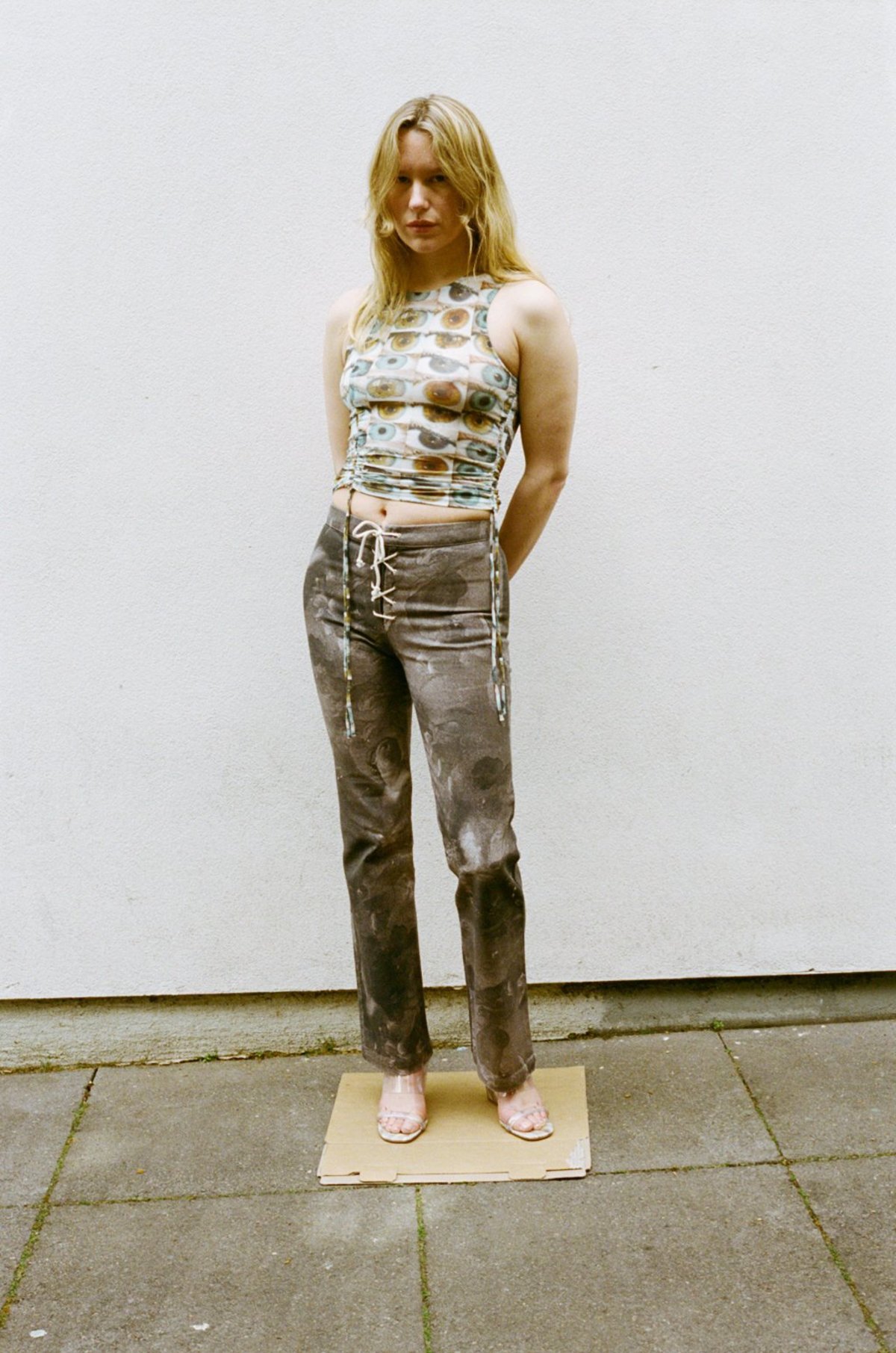 PALOMA WOOL Low Angelo Lace Up Pants - Grey | Garmentory