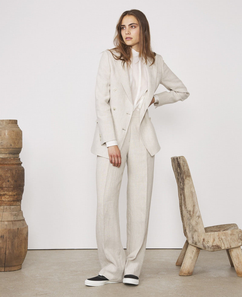 Officine Generale MANON italian linen JACKET Beige Garmentory